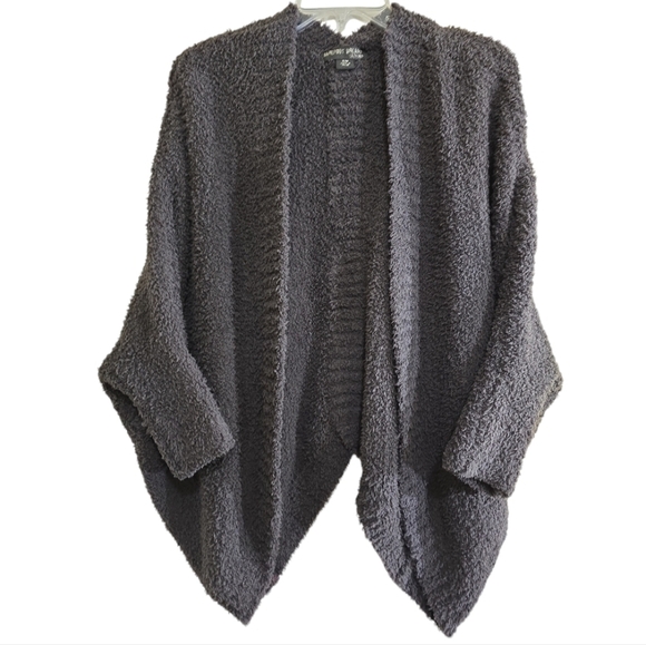Barefoot Dreams CozyChic Shrug in Carbon Gray S/M Super Soft - Picture 3 of 9